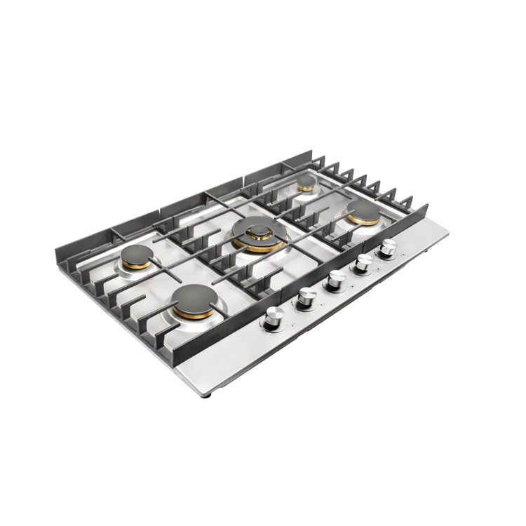 Stainless steel gas hob