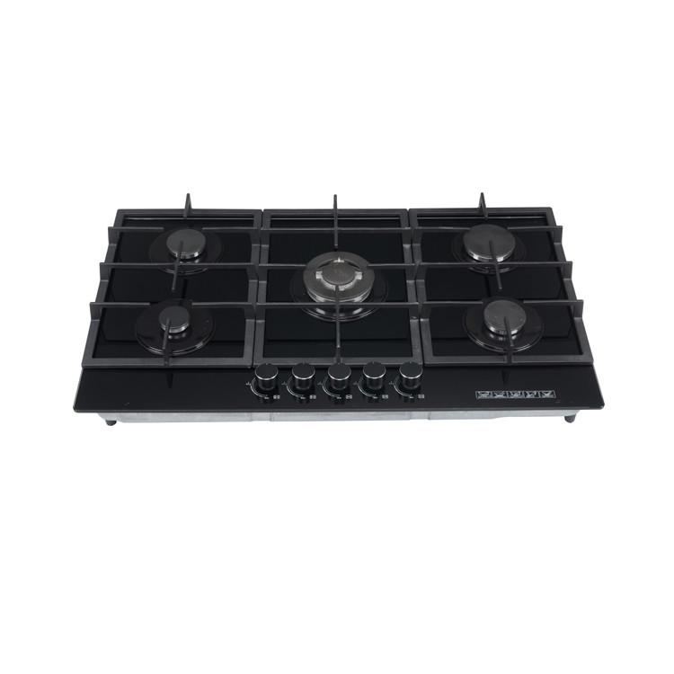 75cm wide glass gas hob