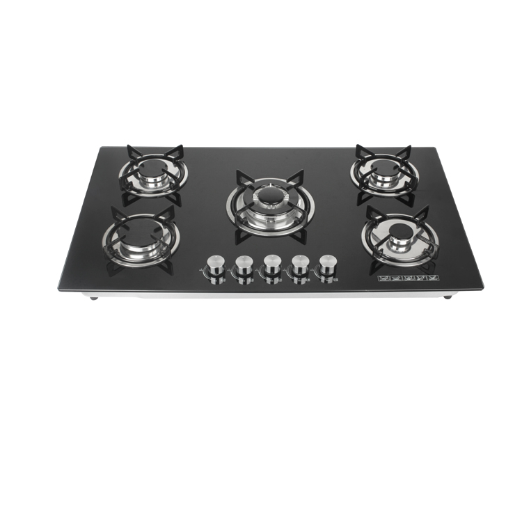 Round pan support glass gas burner stove