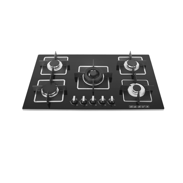 5 burners glass gas hobs