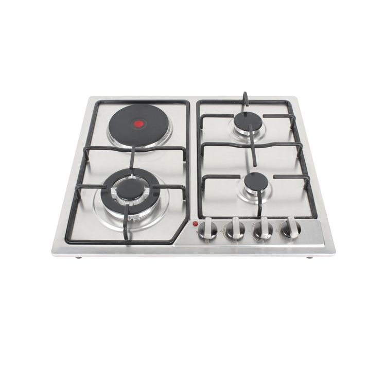 60cm 3 gas burners plus one electric solid burner