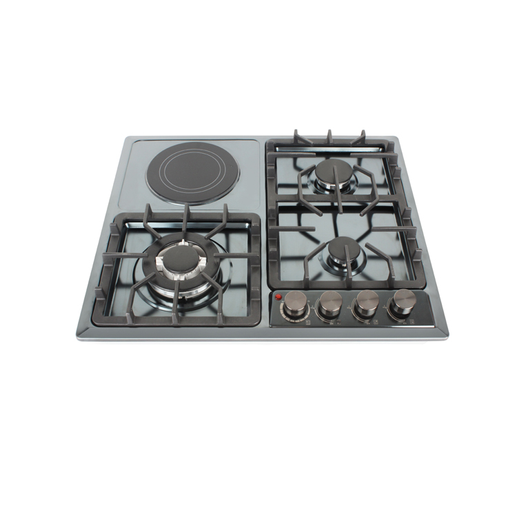 Black steel gas and electric hotplate burner