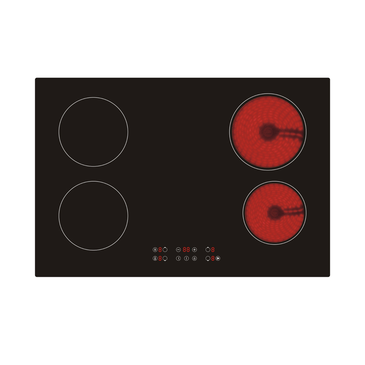 2 induction cookers combined with 2 ceramic hobs