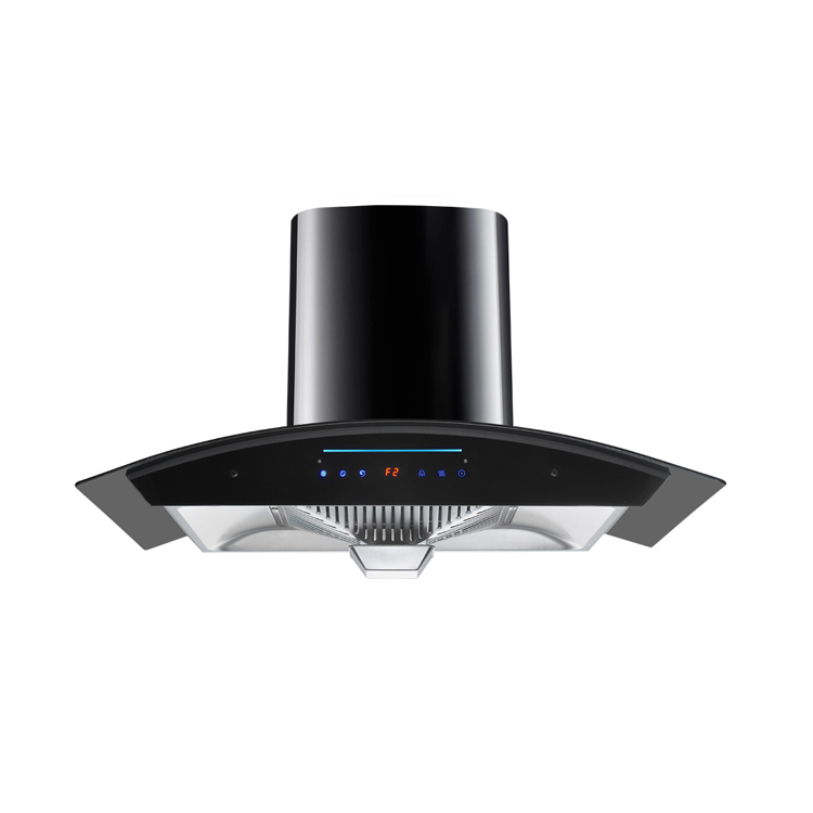 Full black 90cm kitchen chimney hood