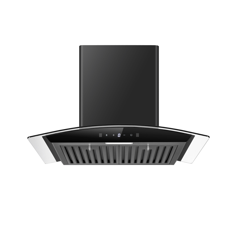 Matt black 60cm range hood