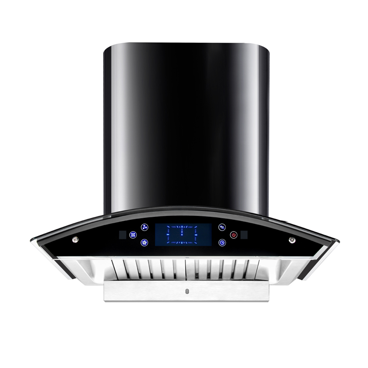 600mm black cooking chimney hood