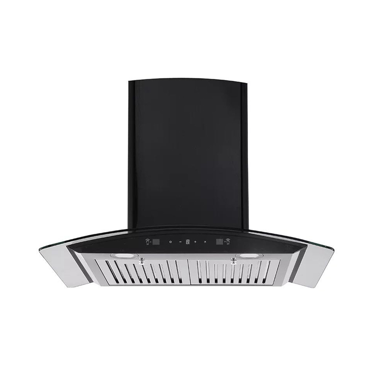 60cm baffle filter black cooker hood