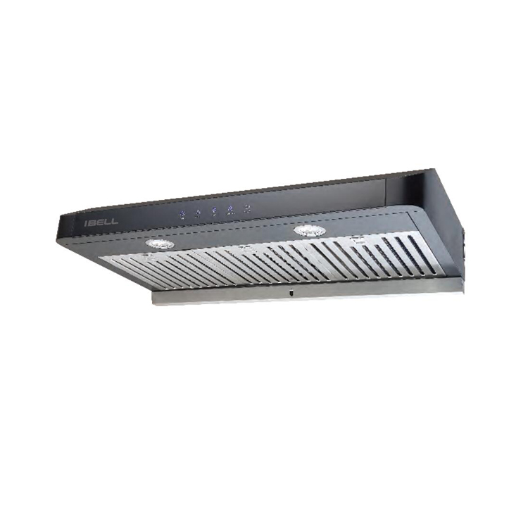 90cm black kitchen slim cooker hood